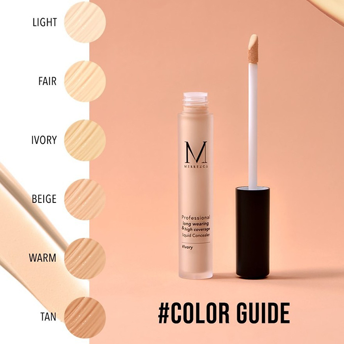 คอนซีลเลอร์ Merrez'ca Professional Long Wearing & High Coverage Liquid Concealer