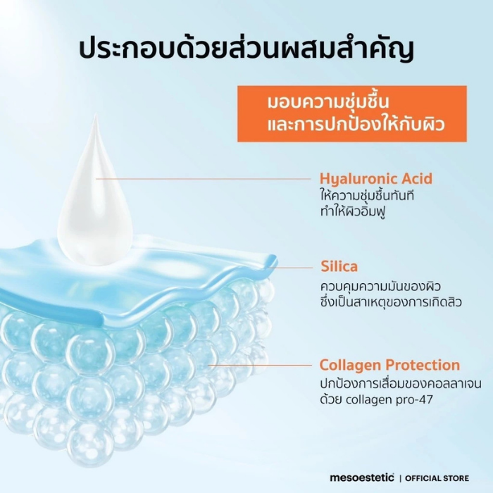 กันแดดสำหรับคนผิวมัน mesoestetic Mesoprotech Water Veil SPF 50+ กันแดดสำหรับคนผิวมัน mesoestetic Mesoprotech Water Veil SPF 50+