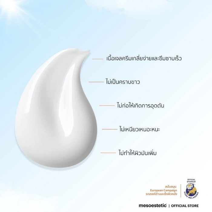 กันแดดสำหรับคนผิวมัน mesoestetic Mesoprotech Water Veil SPF 50+ กันแดดสำหรับคนผิวมัน mesoestetic Mesoprotech Water Veil SPF 50+