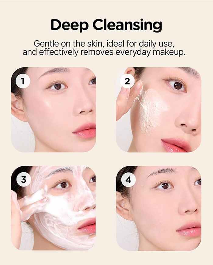 โฟมล้างหน้า MIDHA Rice Bran Scrub Foam โฟมล้างหน้า MIDHA Rice Bran Scrub Foam