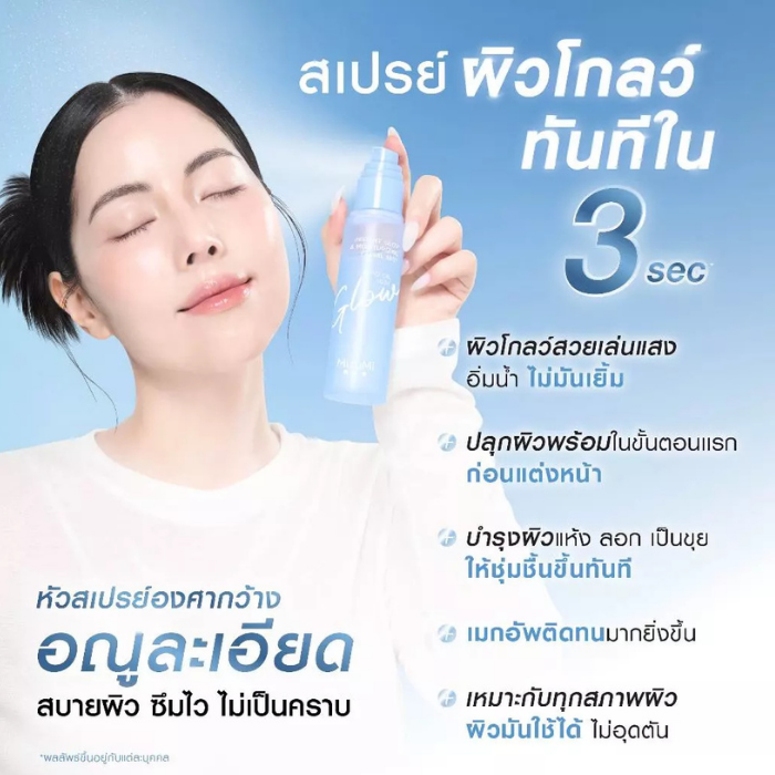 สเปรย์ผิวฉ่ำโกลว์ MizuMi Instant Glow&Moisturizing Facial Mist