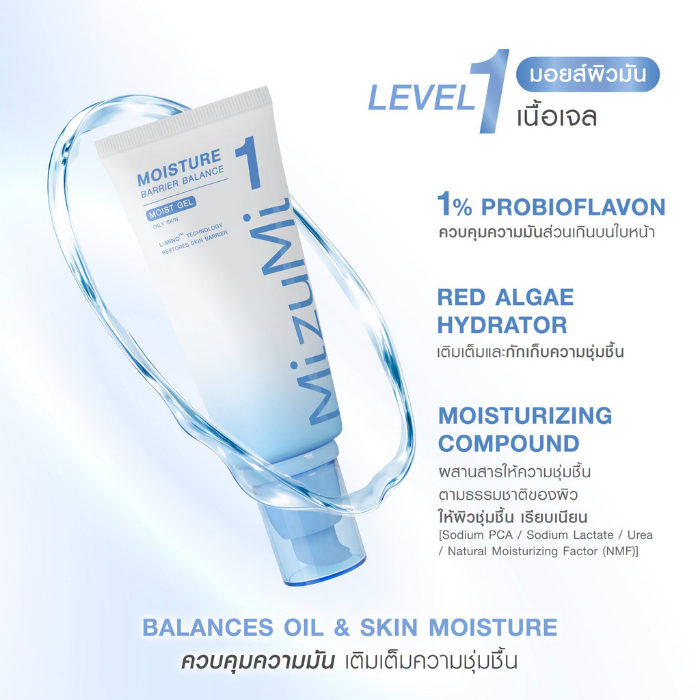 ส่วนผสมสำคัญของ MizuMi Moisture Barrier Balance Levels 1 ส่วนผสมสำคัญของ MizuMi Moisture Barrier Balance Levels 1