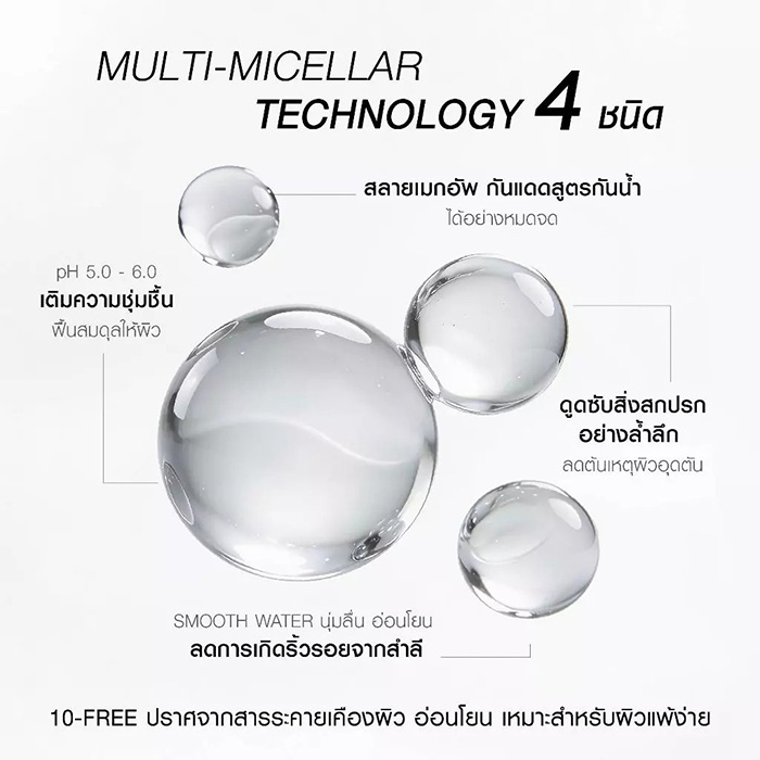 คลีนซิ่ง Mizumi Multi-Micellar 4X Smooth Cleansing Water Bright