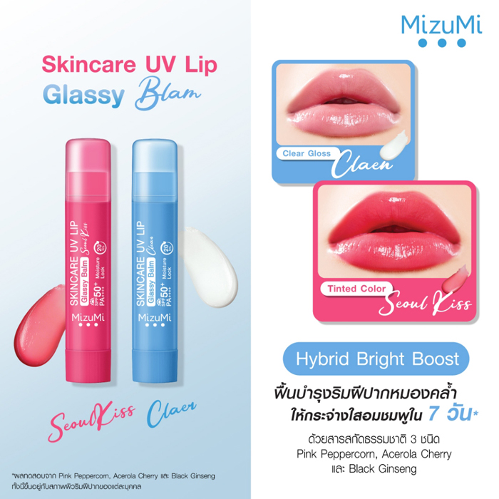 ลิปบาล์มกันแดด MizuMi Skincare UV Lip Glassy Balm