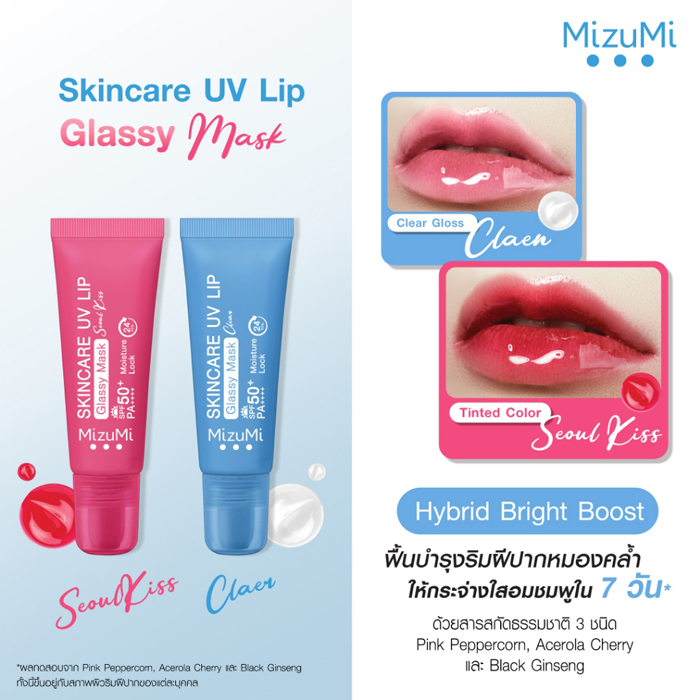 ลิปมาส์กกันแดด MizuMi Skincare UV Lip Glassy Mask