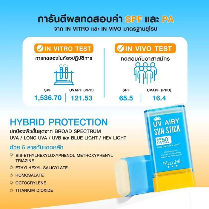 กันแดดสติก Mizumi UV Airy Sun Stick SPF50+ PA++++