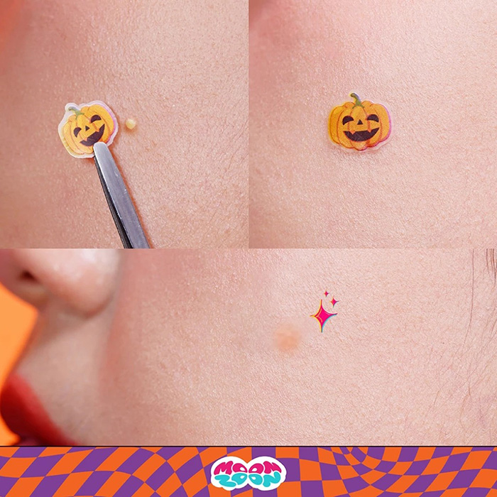 แผ่นแปะสิว Moonzoon Powerercute Patch Hydrocoll Acne Patch X Halloween