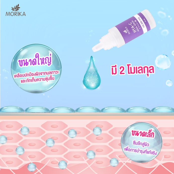 Morika Hya-C Aqua Serum หัวเชื้อไฮยาลูรอน ลดเลือนริ้วรอย คืนความอ่อนเยาว์ให้ผิว