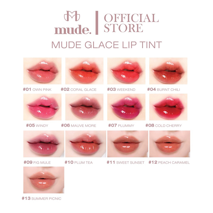 ลิปทินท์ mude. Glace Lip Tint