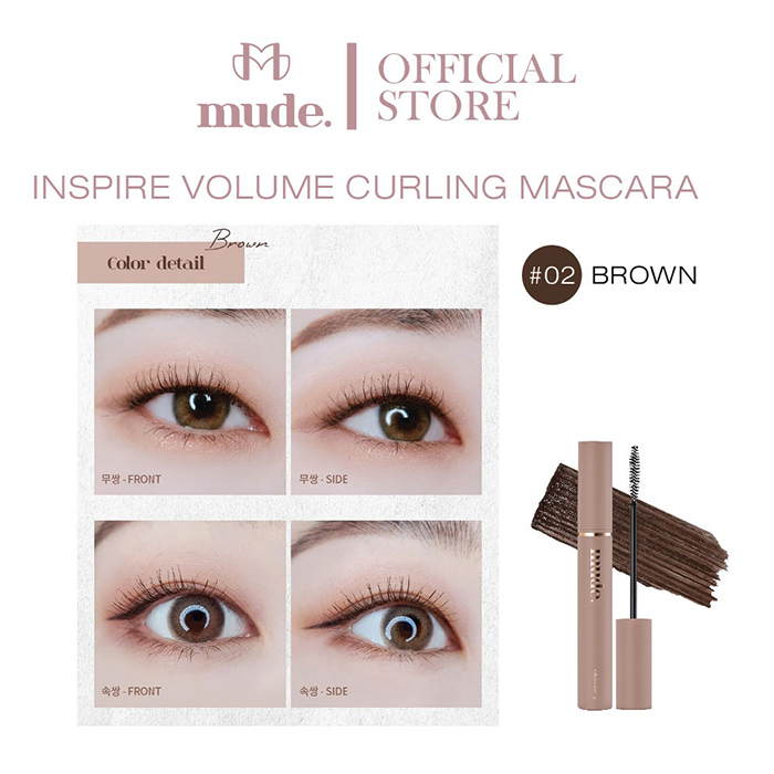 มาสคาร่า mude. Inspire Volume Curling Mascara