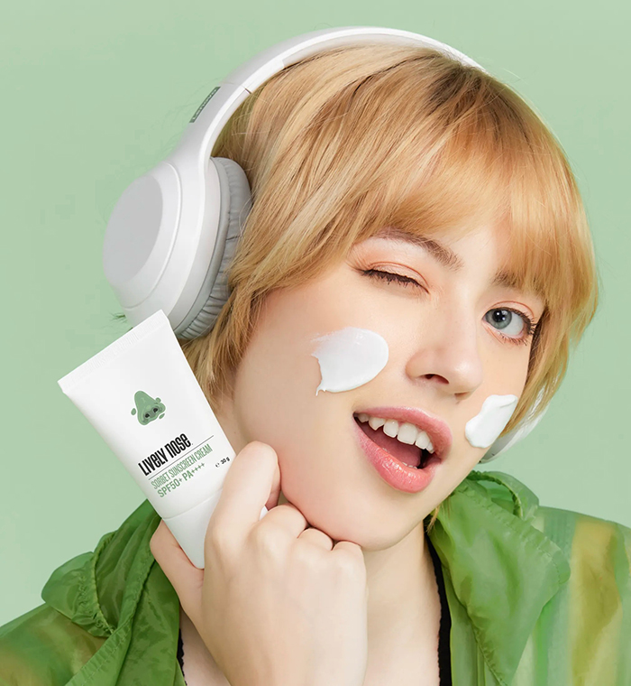 ครีมกันแดด Nakiz Lively Nose Sorbet Sunscreen Cream SPF 50+PA++++