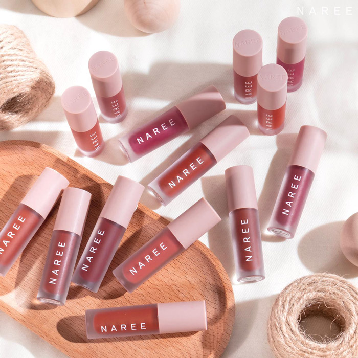 Naree Velvet Matte Creamy Lip Colors ลิปครี่มมี่แมท เนียนนุ่ม เกลี่ยง่าย สบายปาก ไม่เหนอะเหนะ ติดทน