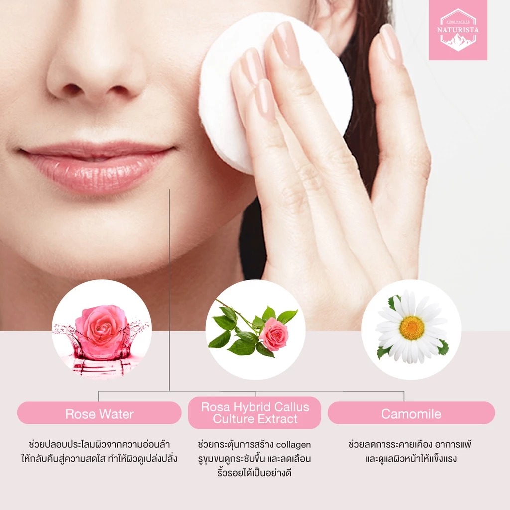 โทนเนอร์กุหลาบ Naturista Rose Facial Toner