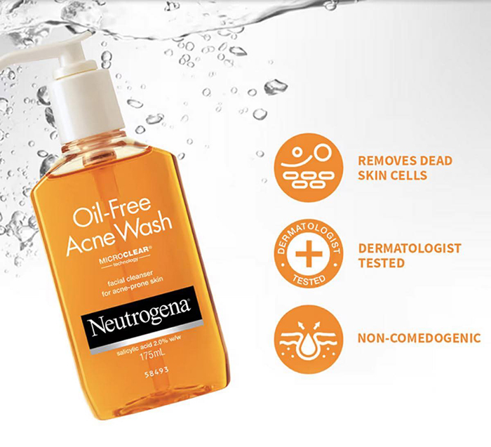 สบู่เหลวล้างหน้า Neutrogena Oil-Free Acne Wash