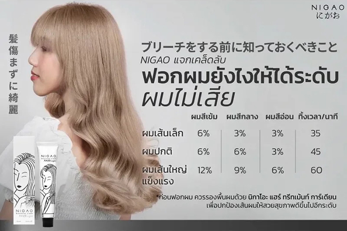 ครีมฟอกสีผม NIGAO Maxx Light Deluxe Bleaching Cream