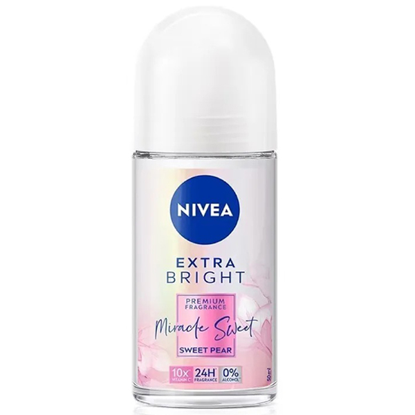 โรลออน Nivea Extra Bright Premium Fragrance Miracle Sweet Sweet Pear Rollon