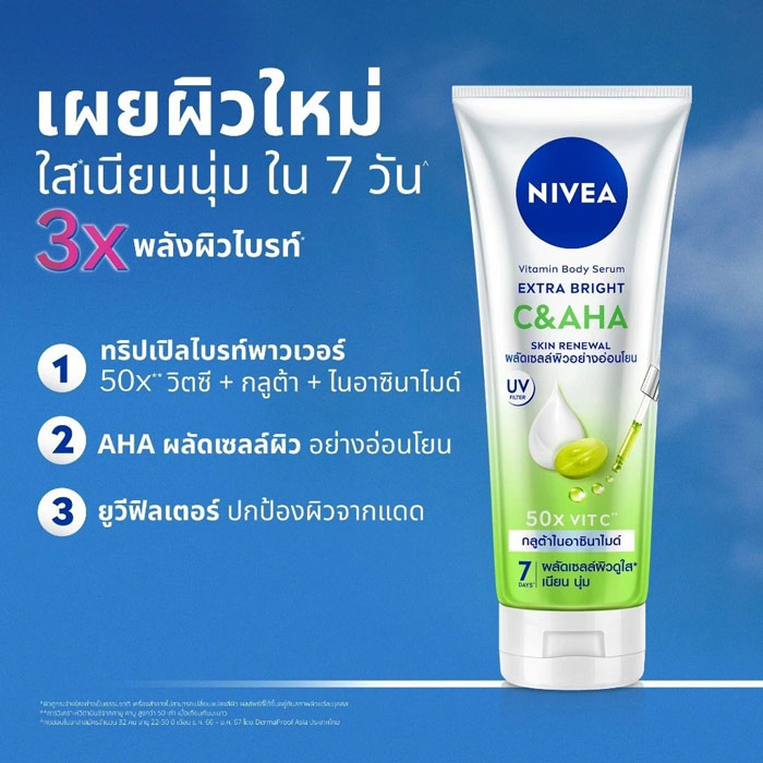 บอดี้เซรั่ม NIVEA Vitamin Body Serum Extra Bright C&AHA