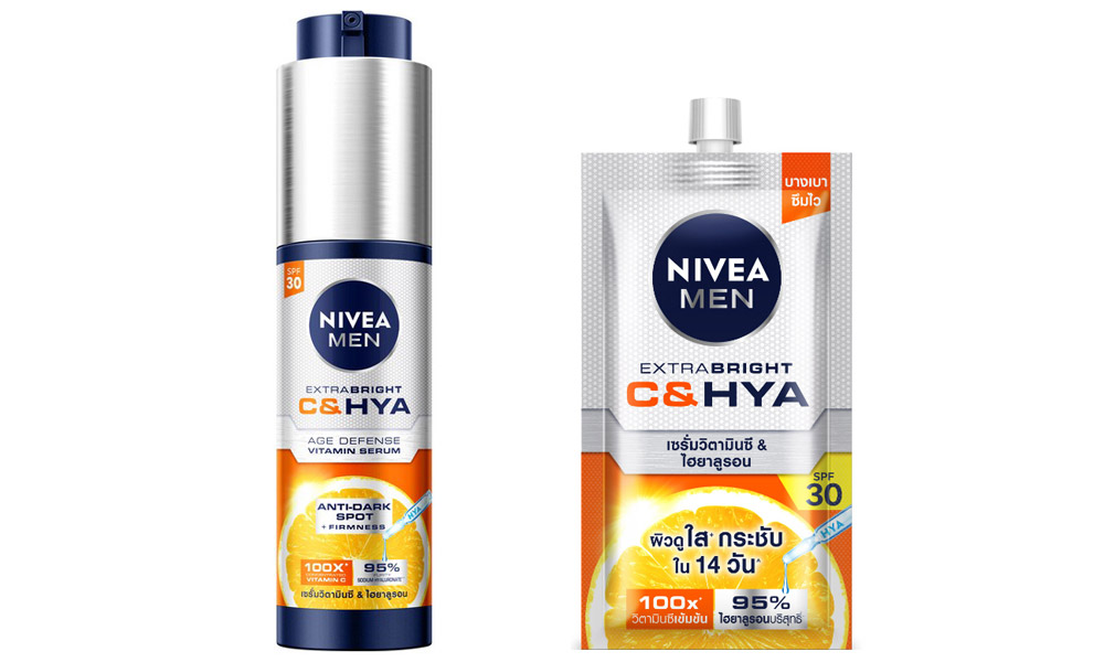 NIVEA MEN Extra Bright C&HYA Age Defense Vitamin Serum SPF30 เซรั่ม