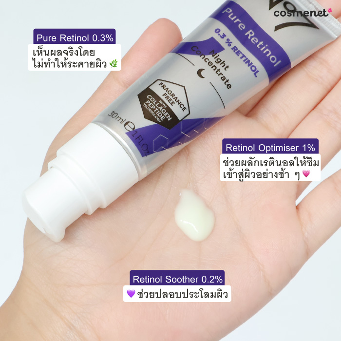 เซรั่มเรตินอล No7 Pure Retinol 0.3% Retinol Night Concentrate Serum