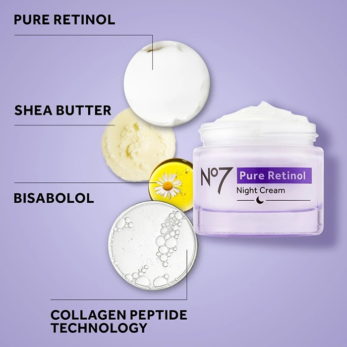 ครีมกลางคืน No7 Pure Retinol Night Repair Cream