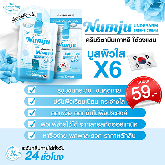 ครีมบำรุงผิวใต้วงแขน Numju Underarm Bright Cream