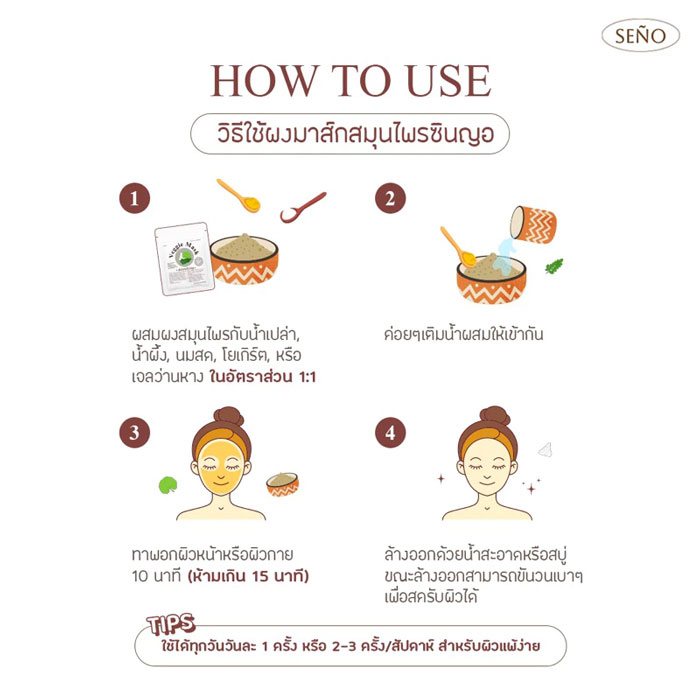 มาส์ก Seno Herbal Mask