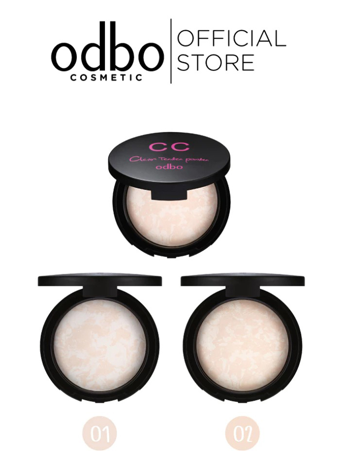 แป้งผสมรองพื้น Odbo Cosmetic CC Clear Tender Powder