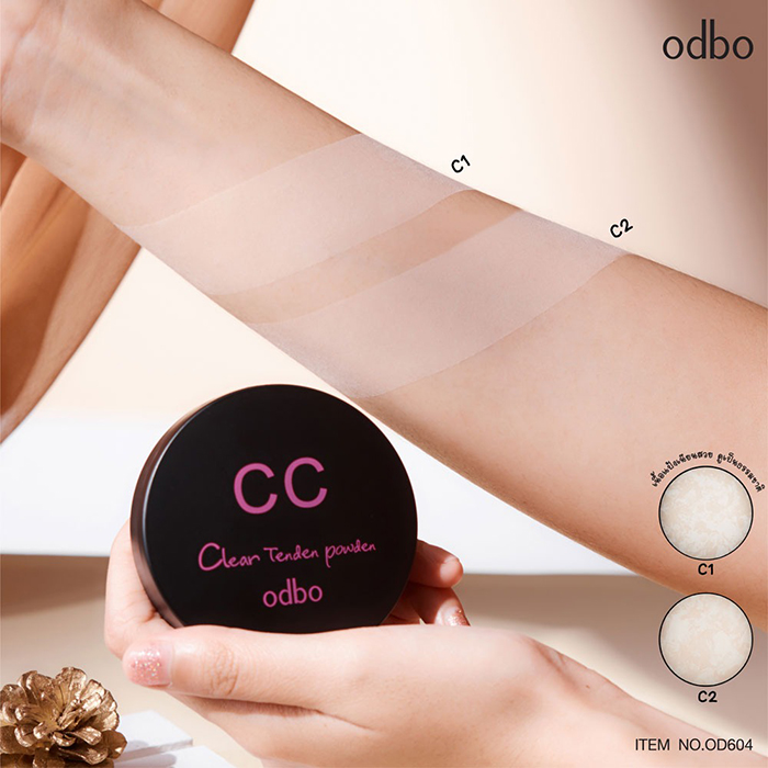 แป้งผสมรองพื้น Odbo Cosmetic CC Clear Tender Powder