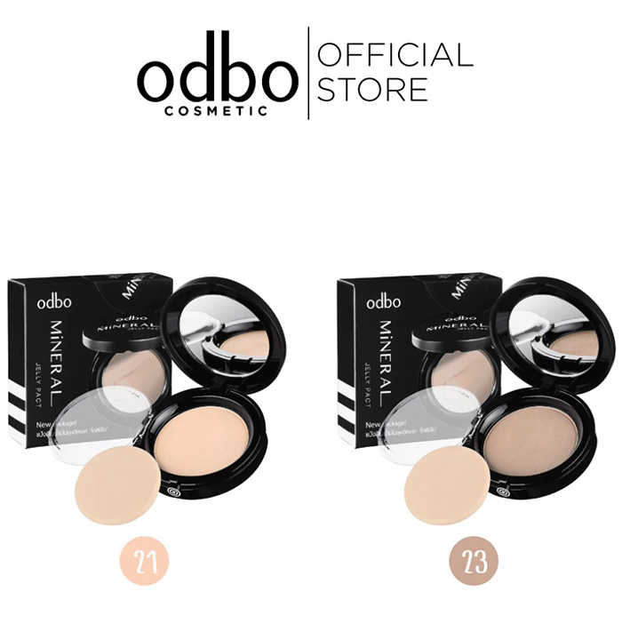 แป้งดินน้ำมัน Odbo Cosmetic Mineral Jelly Pact Makeup Powder SPF 36 PA++