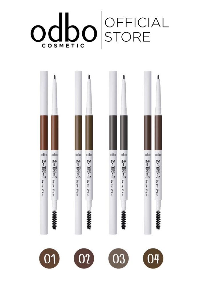 ดินสอเขียนคิ้ว Odbo Cosmetic 2-In-1 Brow Item