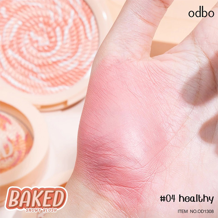 บลัชออน Odbo Cosmetic Baked Snowy Blush