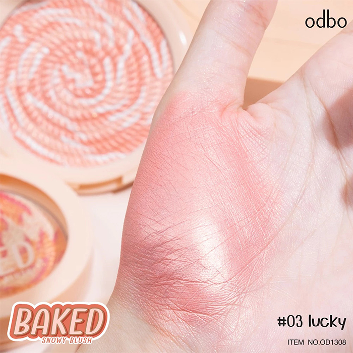 บลัชออน Odbo Cosmetic Baked Snowy Blush