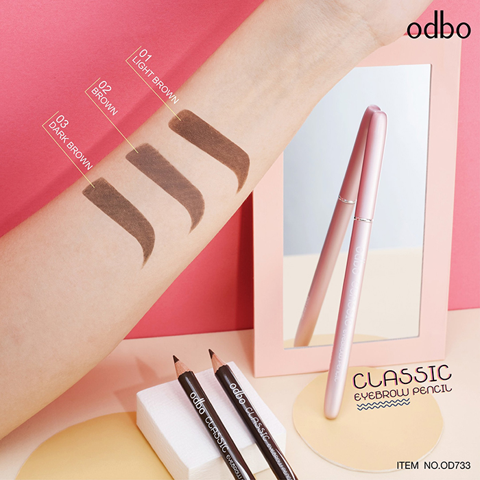 ดินสอเขียนคิ้ว Odbo Cosmetic Classic Eyebrow Pencil