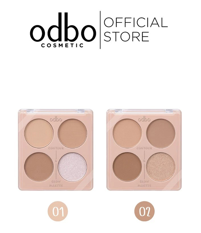 คอนทัวร์ Odbo Cosmetic Contour & Glow Palette