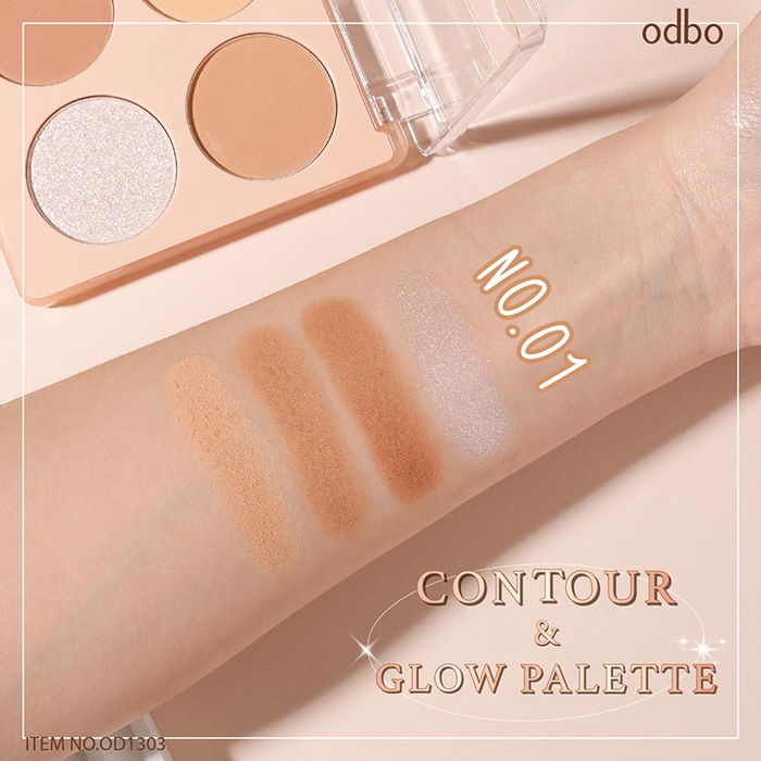 คอนทัวร์ Odbo Cosmetic Contour & Glow Palette