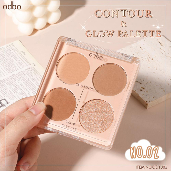 คอนทัวร์ Odbo Cosmetic Contour & Glow Palette