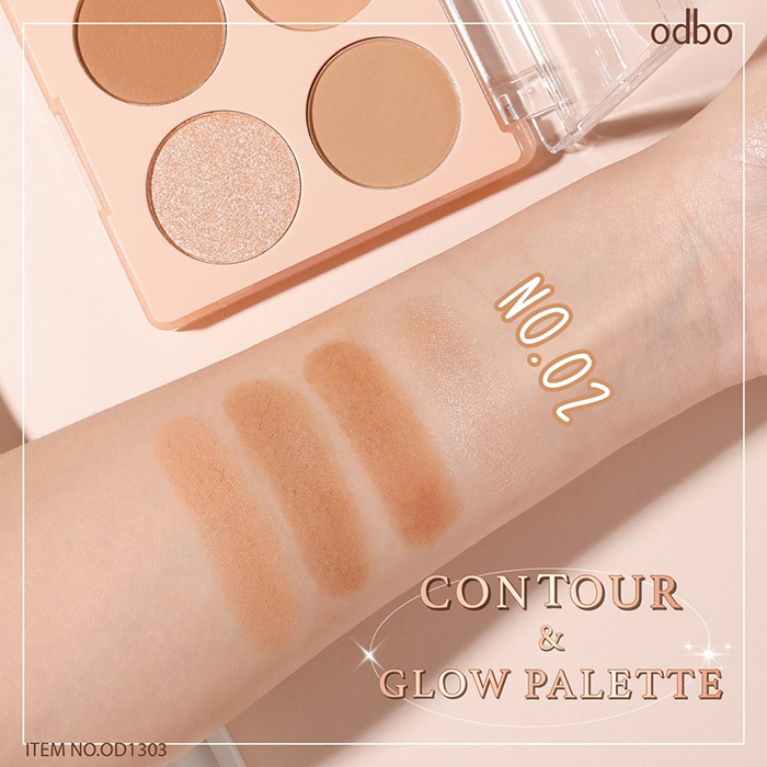 คอนทัวร์ Odbo Cosmetic Contour & Glow Palette