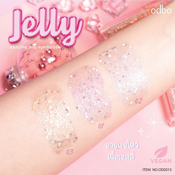 อายแชโดว์ Odbo Cosmetic Dazzling Jelly Eyeshadow อายแชโดว์ Odbo Cosmetic Dazzling Jelly Eyeshadow