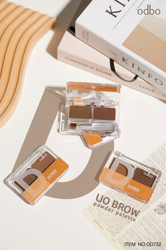 พาเลทแต่งคิ้ว Odbo Cosmetic Duo Brow Powder Palette