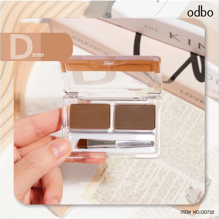 พาเลทแต่งคิ้ว Odbo Cosmetic Duo Brow Powder Palette