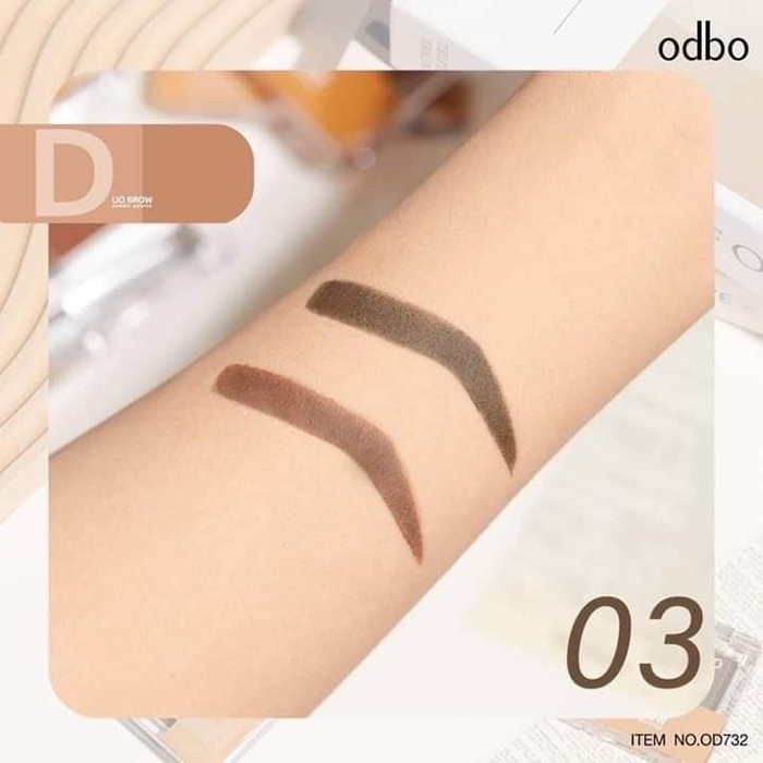 พาเลทแต่งคิ้ว Odbo Cosmetic Duo Brow Powder Palette