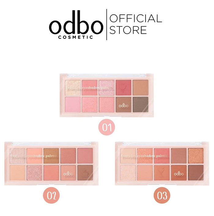 อายแชโดว์ พาเลท Odbo Cosmetic Everyday Eyeshadow Palette