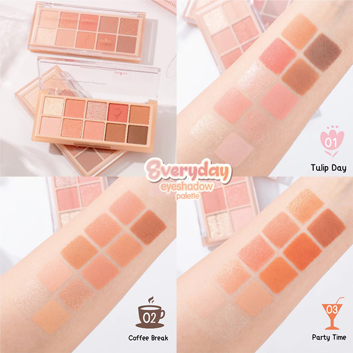 อายแชโดว์ พาเลท Odbo Cosmetic Everyday Eyeshadow Palette