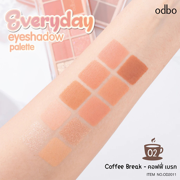 อายแชโดว์ พาเลท Odbo Cosmetic Everyday Eyeshadow Palette