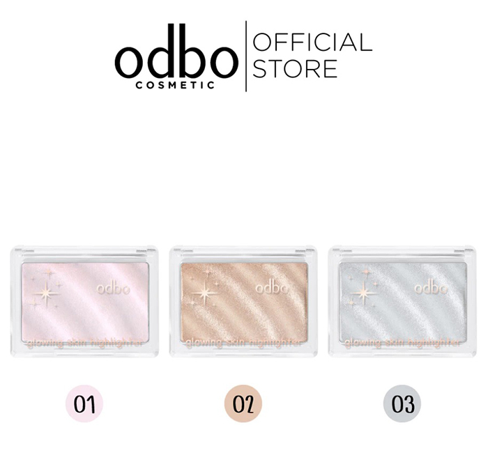 ไฮไลท์ Odbo Cosmetic Glowing Skin Highlighter