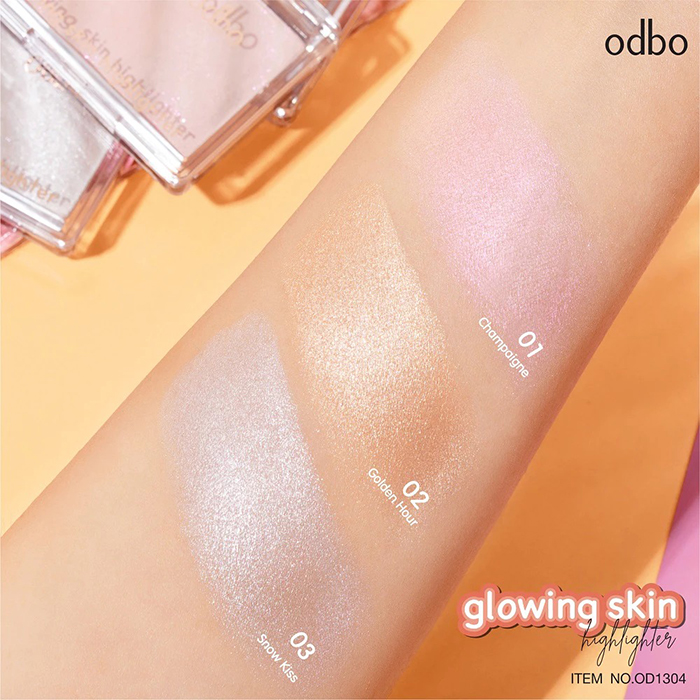 ไฮไลท์ Odbo Cosmetic Glowing Skin Highlighter