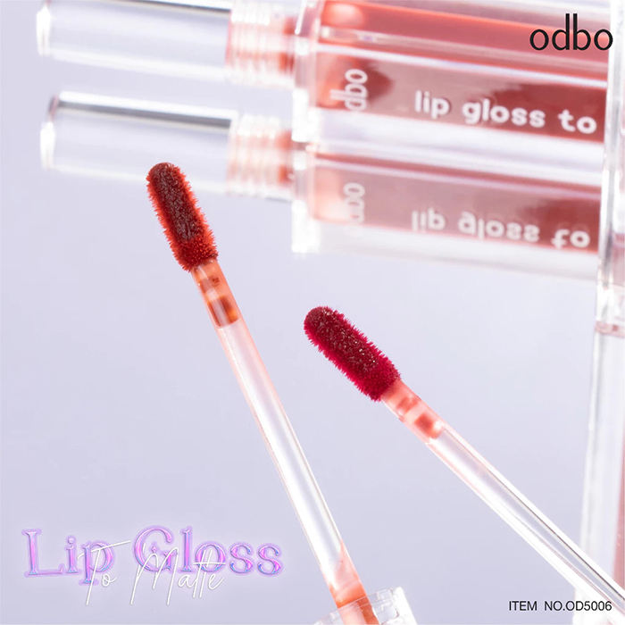 ลิปกลอส Odbo Cosmetic Lip Gloss To Matte