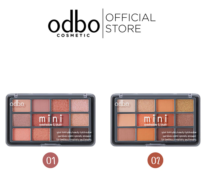 อายแชโดว์ Odbo Cosmetic Mini Eyeshadow & Blush