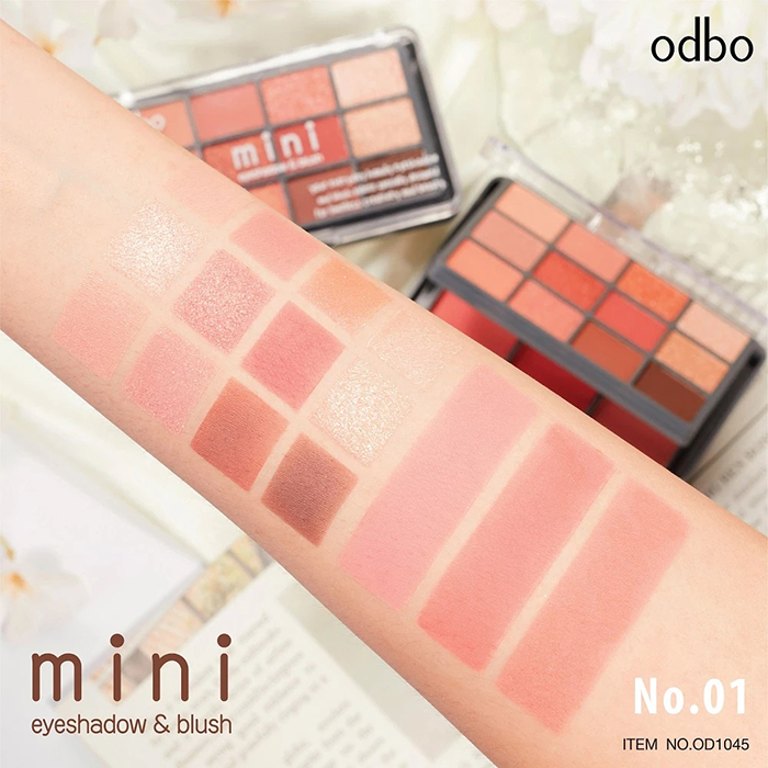 อายแชโดว์ Odbo Cosmetic Mini Eyeshadow & Blush