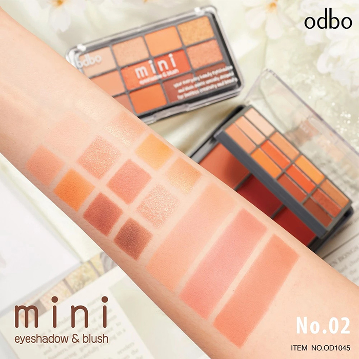 อายแชโดว์ Odbo Cosmetic Mini Eyeshadow & Blush